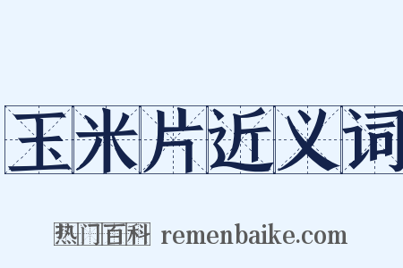 玉米片近义词是什么意思的图片